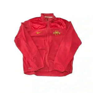 Nike Men's Team Therma Fit‎ Full Zip Fleece Jacket Iowa State Cyclones Size XL